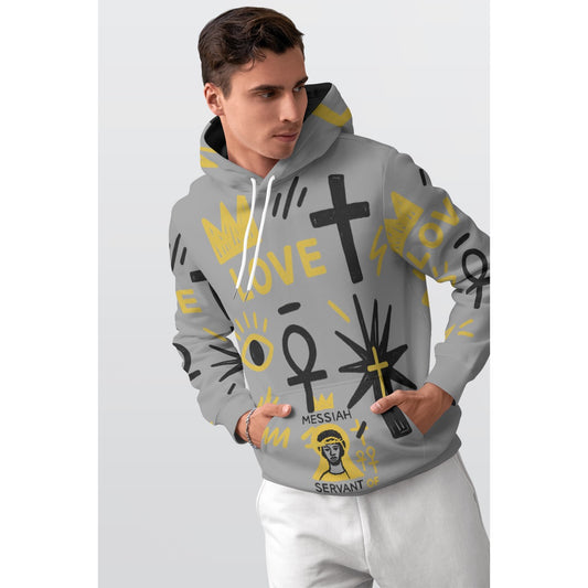 Messiah Servant of God Faith Based Love Hoodie Christian Hoodie Christian Apparel Men's Thicken Pullover Hoodie