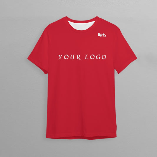 Custom Your Logo Unisex RED Children's Sports T-Shirt