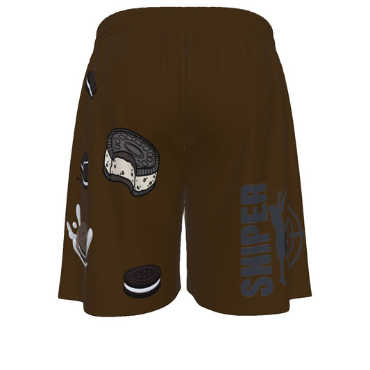 Custom Basketball Warehouse Oreo Cookie Ice Cream Drip Men's Mesh Basketball Shorts