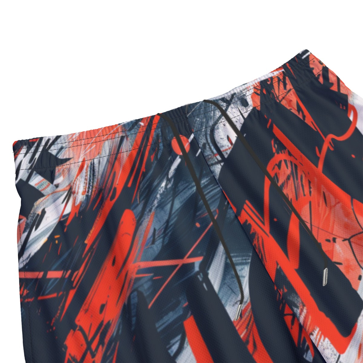 Mighty Abstract Print Basketball Shorts with Pockets – Breathable Gym & Training Shorts, Unisex Athletic Streetwear
