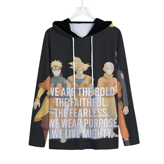 Anime Inspired  Men's Long Sleeve Pullover Hoodie