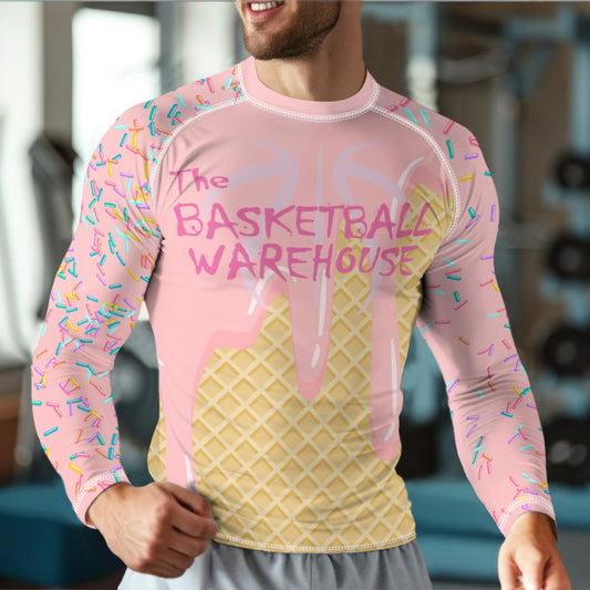 Custom Basketball Warehouse Cotton Candy Pink Unisex  Sports Long Sleeve T-Shirt