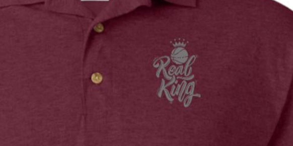 Real Basketball King Goat Jersey Polo Shirt Coach Polo; Athlete Polo; Player Polo