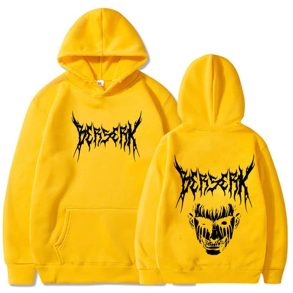 Dark Gothic Harajuku Graphic Hoodie – Anime-Inspired Streetwear Sweatshirt Anime Hooded Sweatshirt Hoodie