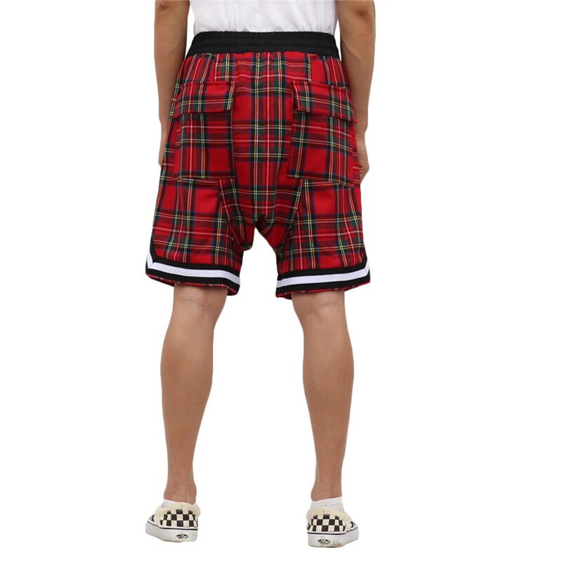 Mighty Lifestyle Men’s Plaid Hip Hop Shorts | Loose-Fit Fitness and Streetwear Shorts