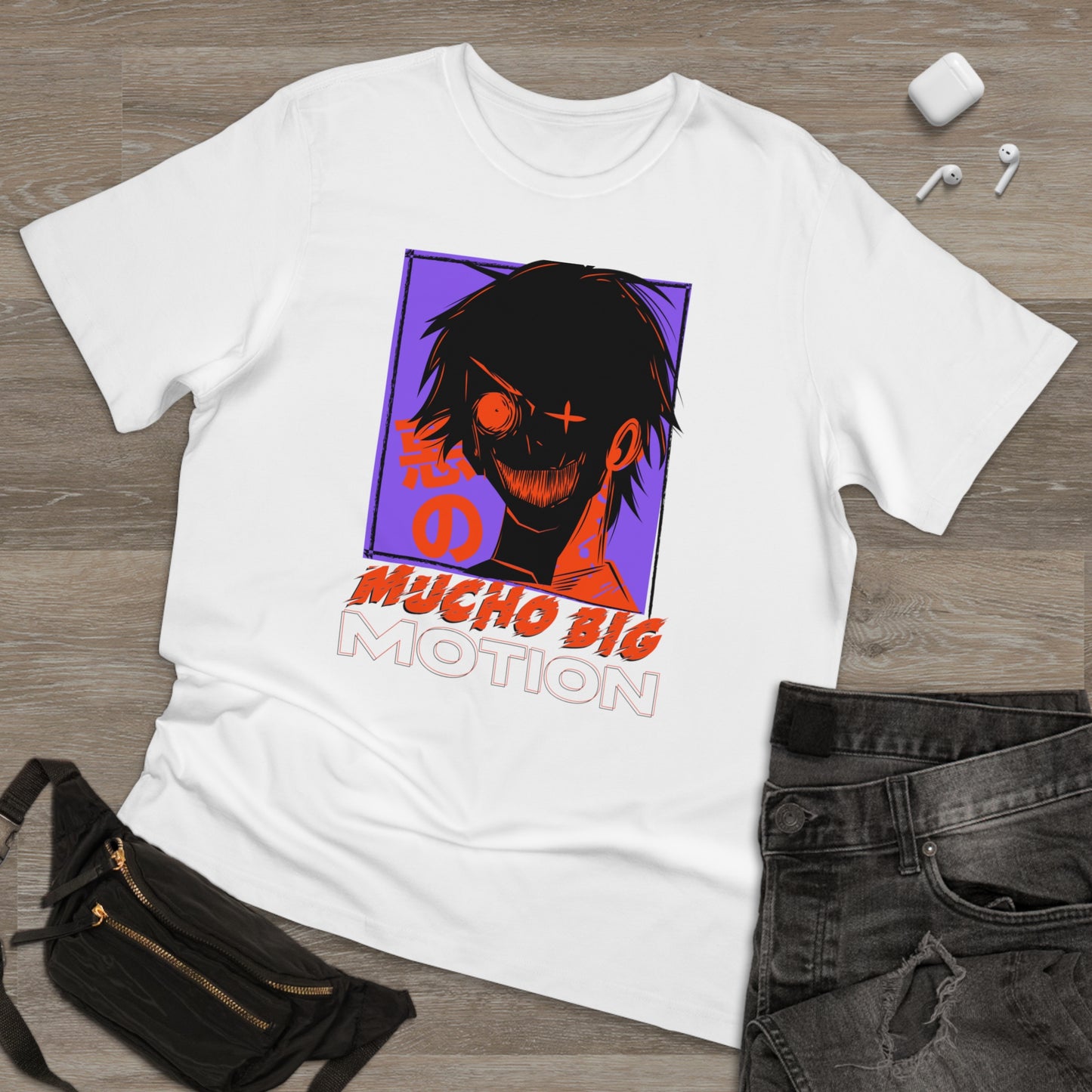 Mucho BIg Motion Blanco Anime Unisex Deluxe T-shirt