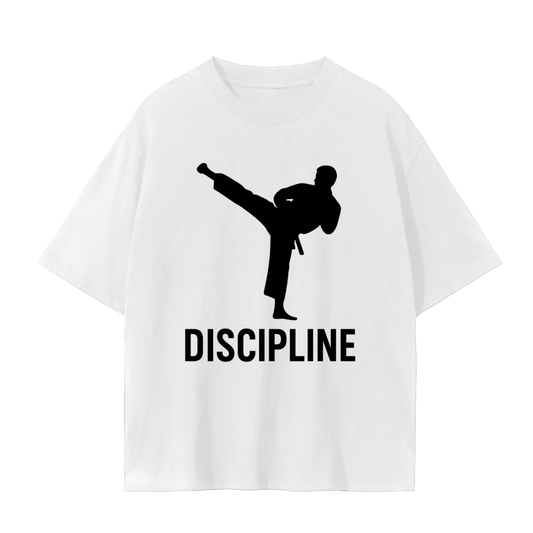 Discipline Taekwondo T-Shirt – Seamless 100% Cotton Martial Arts Tee for Men & Women | Karate Dojang Training Top | Taekwondo Gift Shirt Discipline TaeKwondo Unisex Seamless T-Shirt