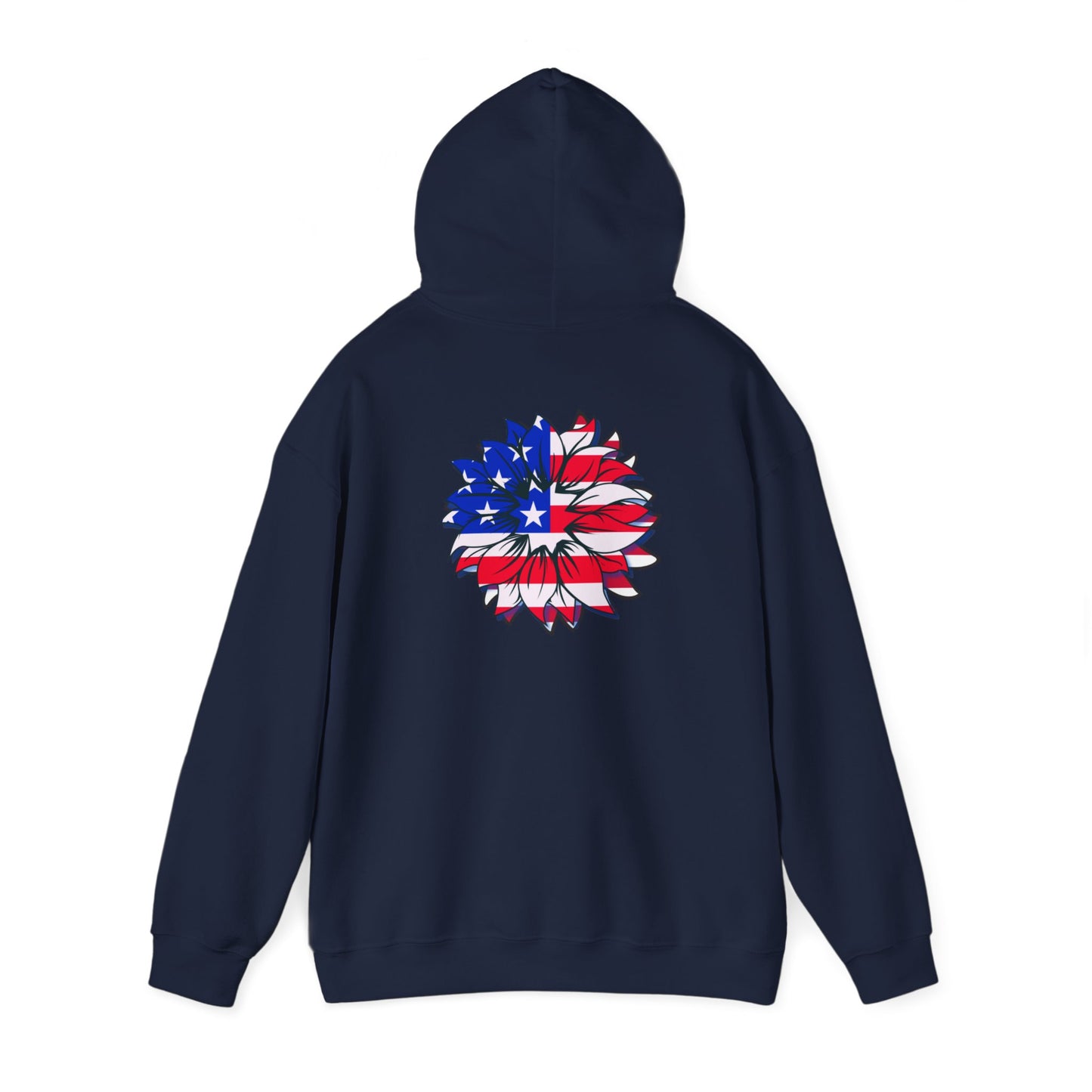 SUNFLOWER US FLAG hoodie, Hoodie for patriots, Gift for American Pride