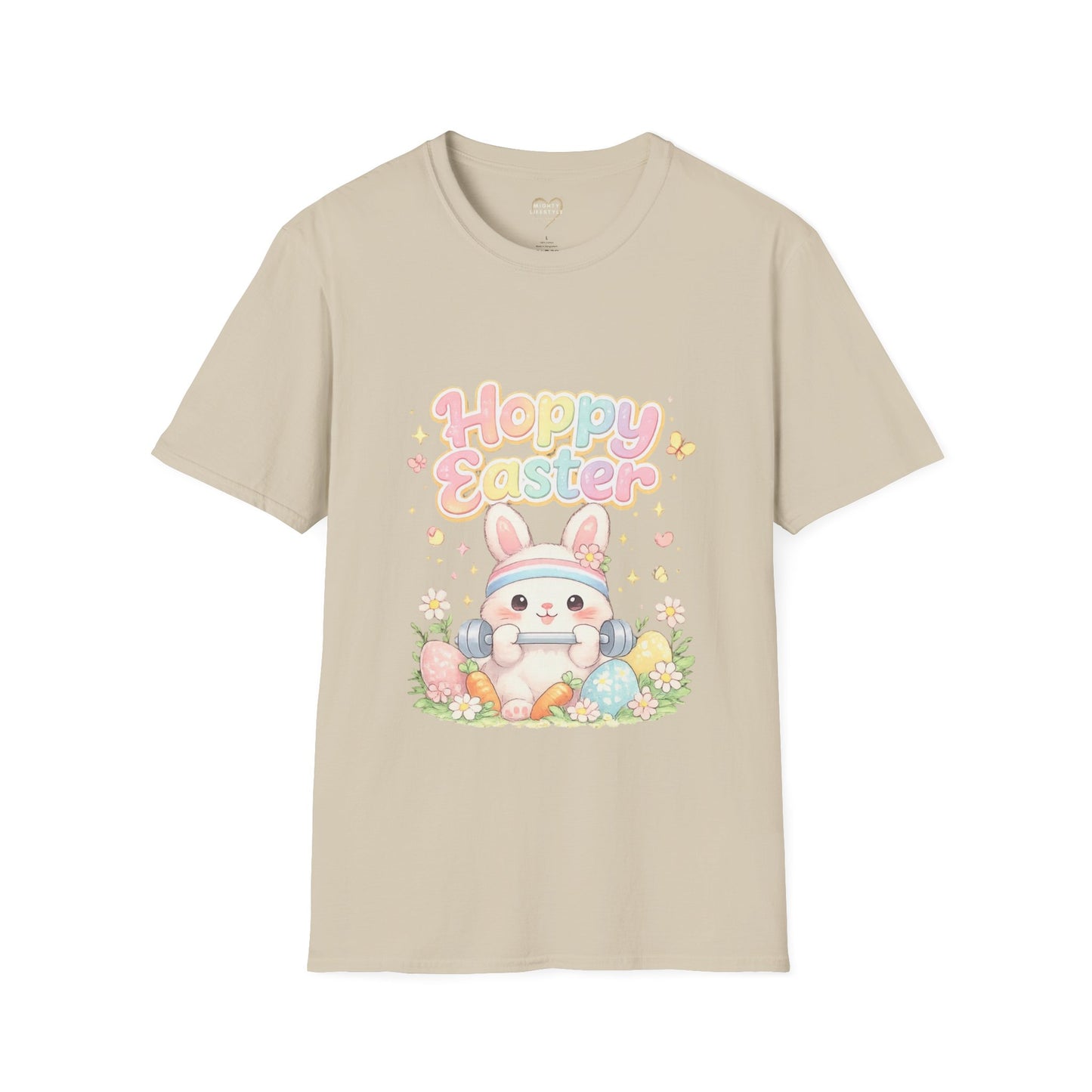 Happy Easter Bunny Graphic Tee – Cute Pastel Easter Shirt for Women, Spring Holiday Outfit, Easter Egg Hunt Shirt