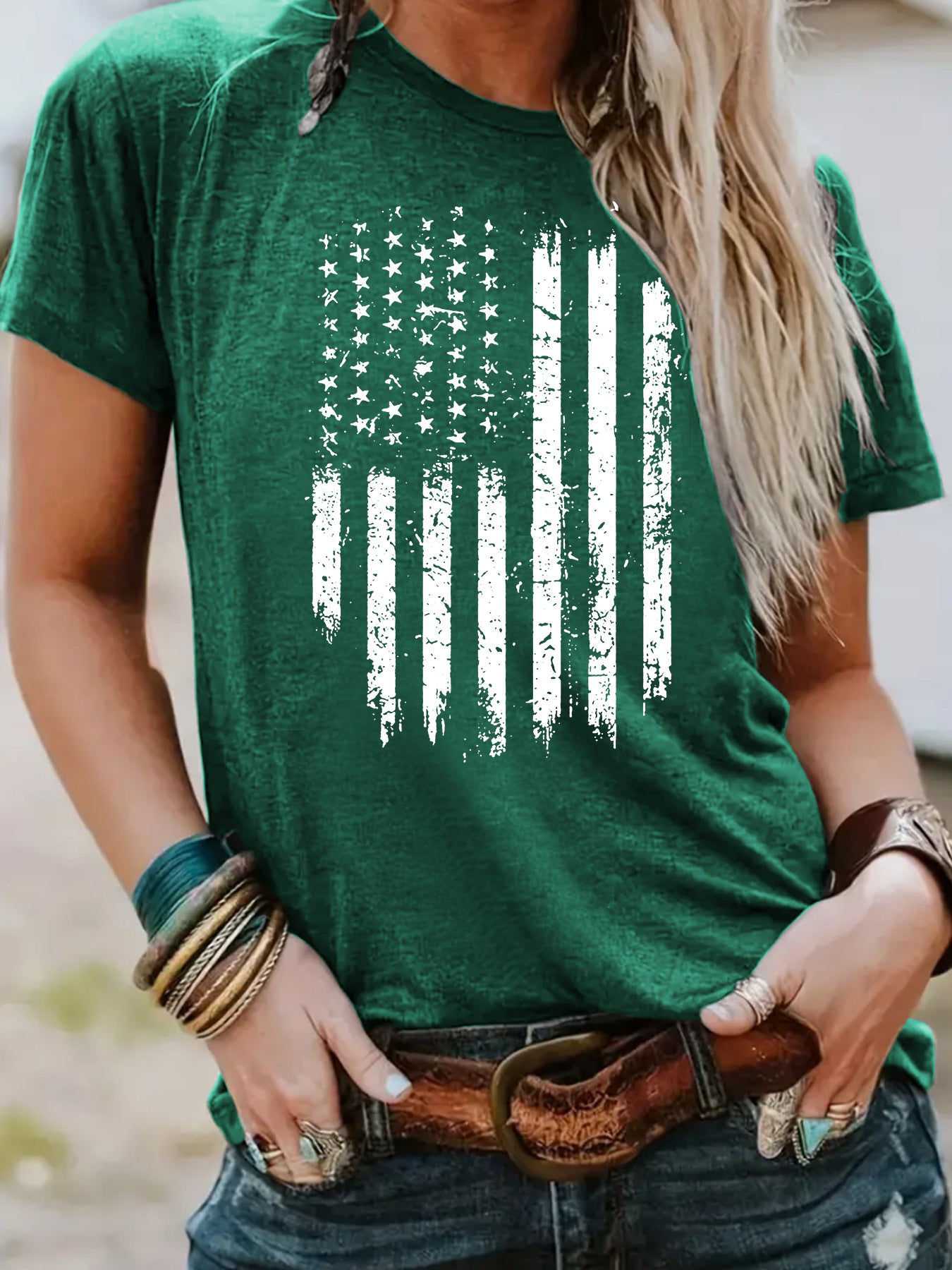 T-shirt  flag print Patriot Shirt