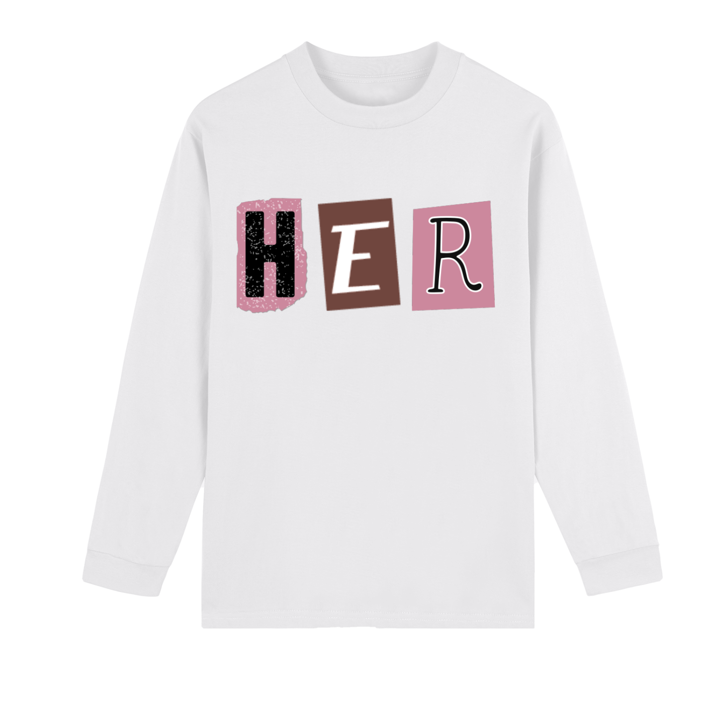 HER Crew Neck Drop Shoulder Long Sleeve Shirt