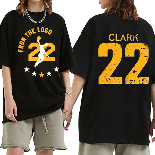 From THE LOGO CC Basketball Printed Loose Short Sleeves for Men and Women