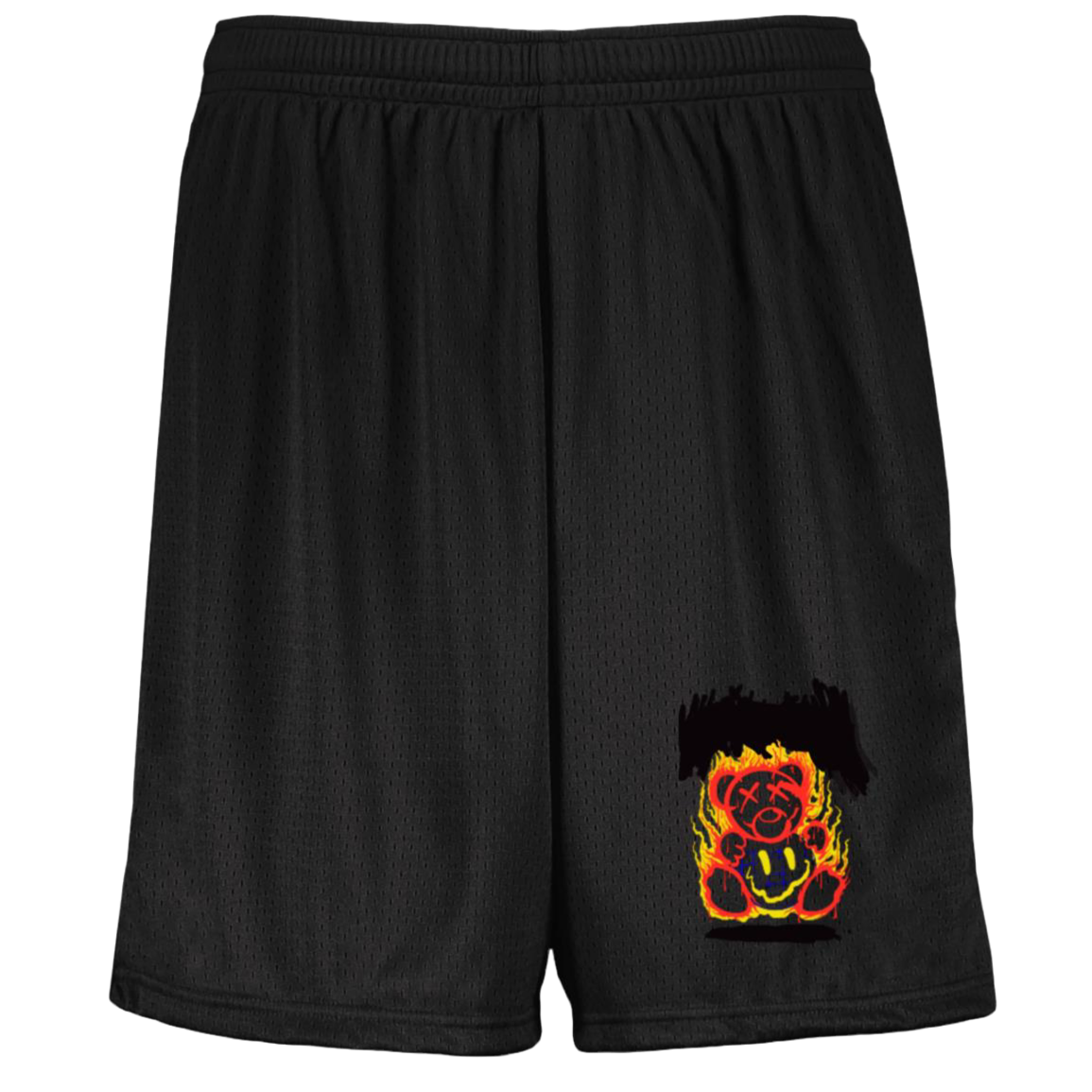 Fiery Bear Mighty Lifestyle Basketball Shorts Youth Moisture-Wicking Mesh Shorts, Kids basketball shorts, kids sports shorts