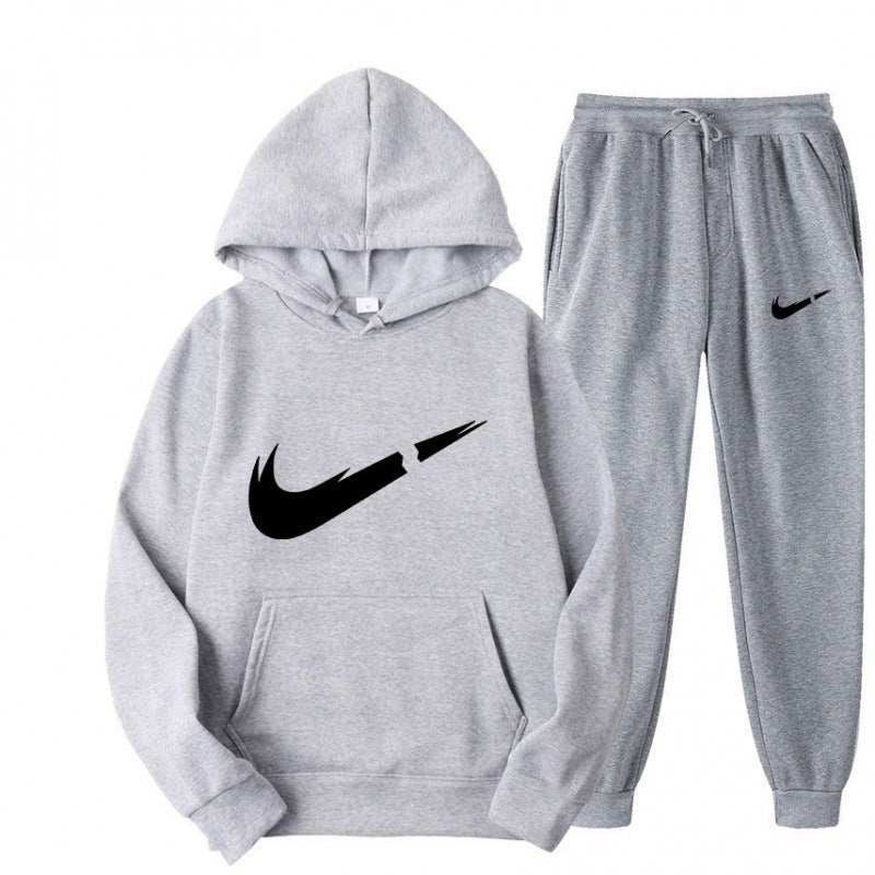 Unisex Hooded Tracksuit Set for Men & Women – Casual Sport Hoodie and Jogger Pants Matching Outfit – Spring Fall Activewear Set – Streetwear Loungewear 2-Piece Sweats Sporty Men's Hooded Casual Tracksuit Set, Spring Fashion Unisex Leisure Sportswear Fit