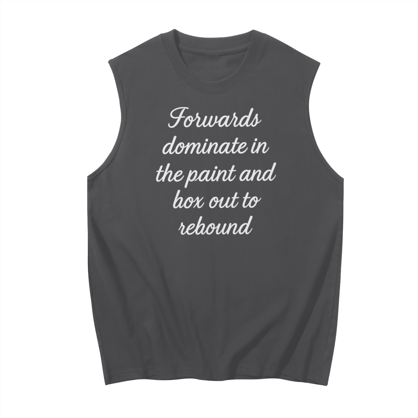 Dominate the Paint Sleeveless Tank – Basketball Shirt for Centers & Forwards | Rebound & Hustle Quote Tee | Sleeveless Basketball Gym Shirt for Teens and Adults