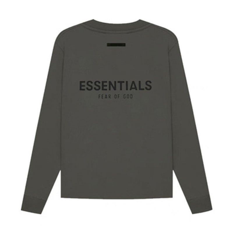 Essential Style Double Thread Essentials New Pressure Glue Long Sleeved Fog High Street Loose Casual Mens T Shirt