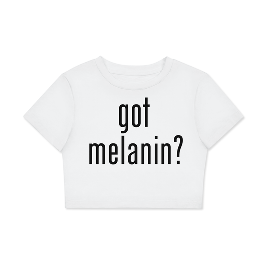 Got Melanin? Women's Fitted Crop Tee | Bodycon T-Shirt