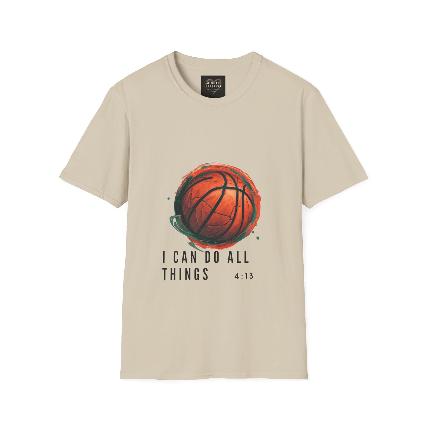 I Can Do All Things (White) | Travel Basketball| AAU Basketball | Basketball Shirt | Unisex Basketball Shirt | Sports Shirt | Baller Shirt | Mighty Lifestyle | Softstyle T-Shirt - Mighty Lifestyle