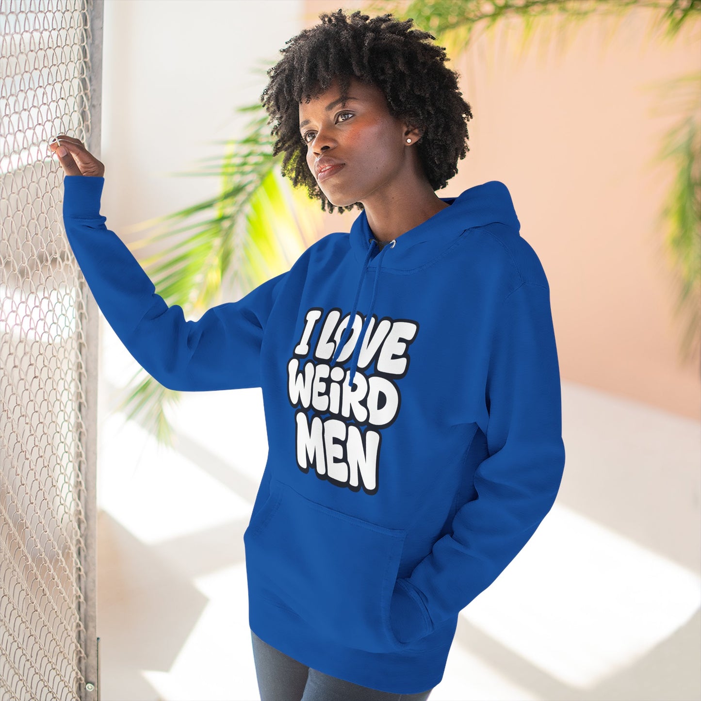 I Love Weird Men Hoodie – Funny Marriage Quote Hoodie, Cozy Three-Panel Fleece Pullover 
I Love Weird Men I Married One Hoodie — Three-Panel Fleece