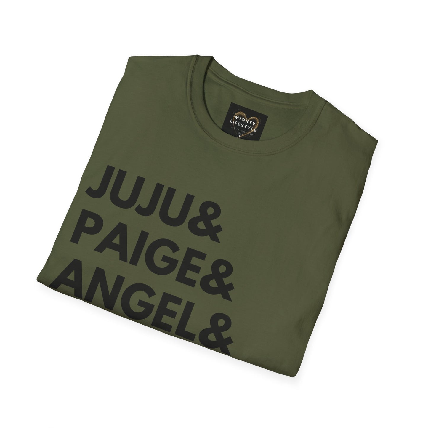 Juju, Paige, Angel and Caitlin | Women's Basketball Shirt | Basketball Tee | Sports Shirt | Gift for Baller | Baller Shirt | Mighty Lifestyle | Softstyle T-Shirt - Mighty Lifestyle