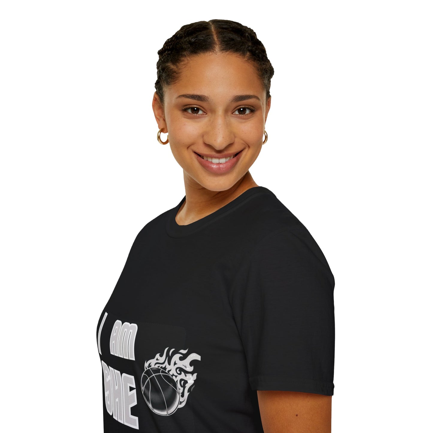 I AM SHE | Basketball Shirt | Sports Shirt | Baller Shirt | Mighty Lifestyle |  Softstyle T-Shirt