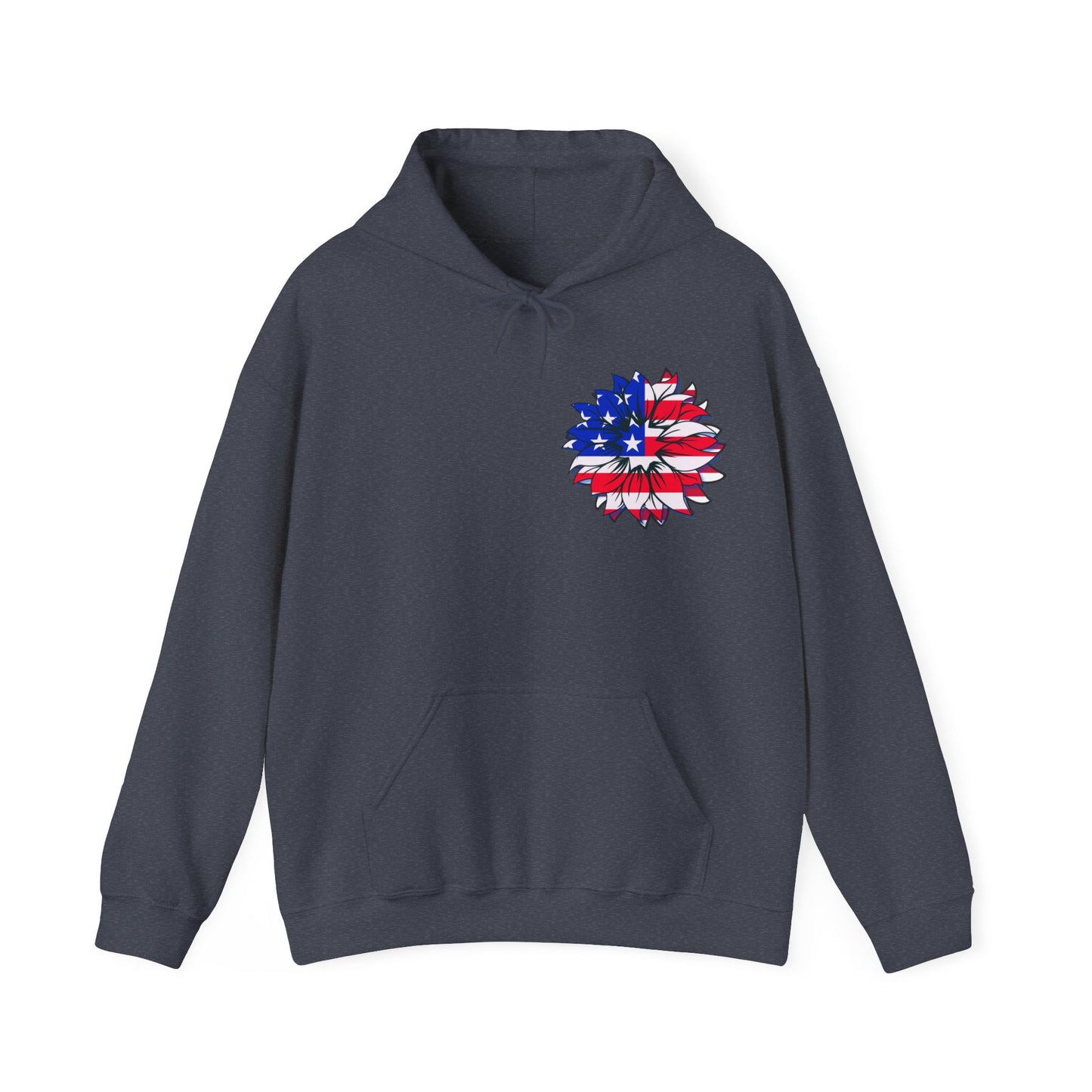 SUNFLOWER US FLAG hoodie, Hoodie for patriots, Gift for American Pride