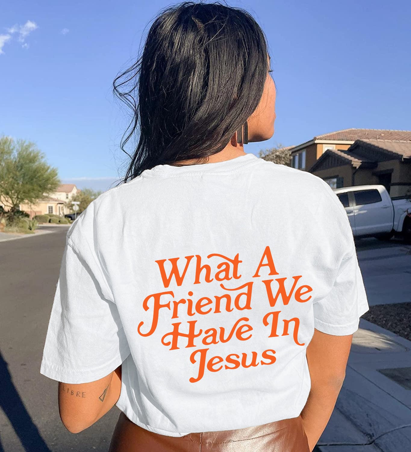 Women’s “What a Friend We Have in Jesus” T-Shirt – Faith-Based Christian Tee with Round Neck & Short Sleeves
Women's T-Shirt Round Neck Letter "WHATAFRIENDINJESUS" Print Short Sleeve Christian Shirt