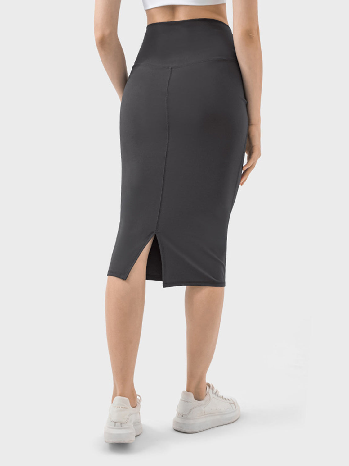 Sonya Slit Wrap Active Skirt | Work Skirt | Casual Comfortable Skirt | Pencil Skirt