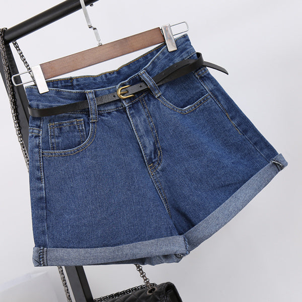 Classico High Waist Women Jeans Denim Shorts Pockets Casual Short Jeans Cotton Slim Feminine Clothing Shorts | High Waist Denim Shorts for Women – Casual Slim Fit Jean Shorts with Pockets