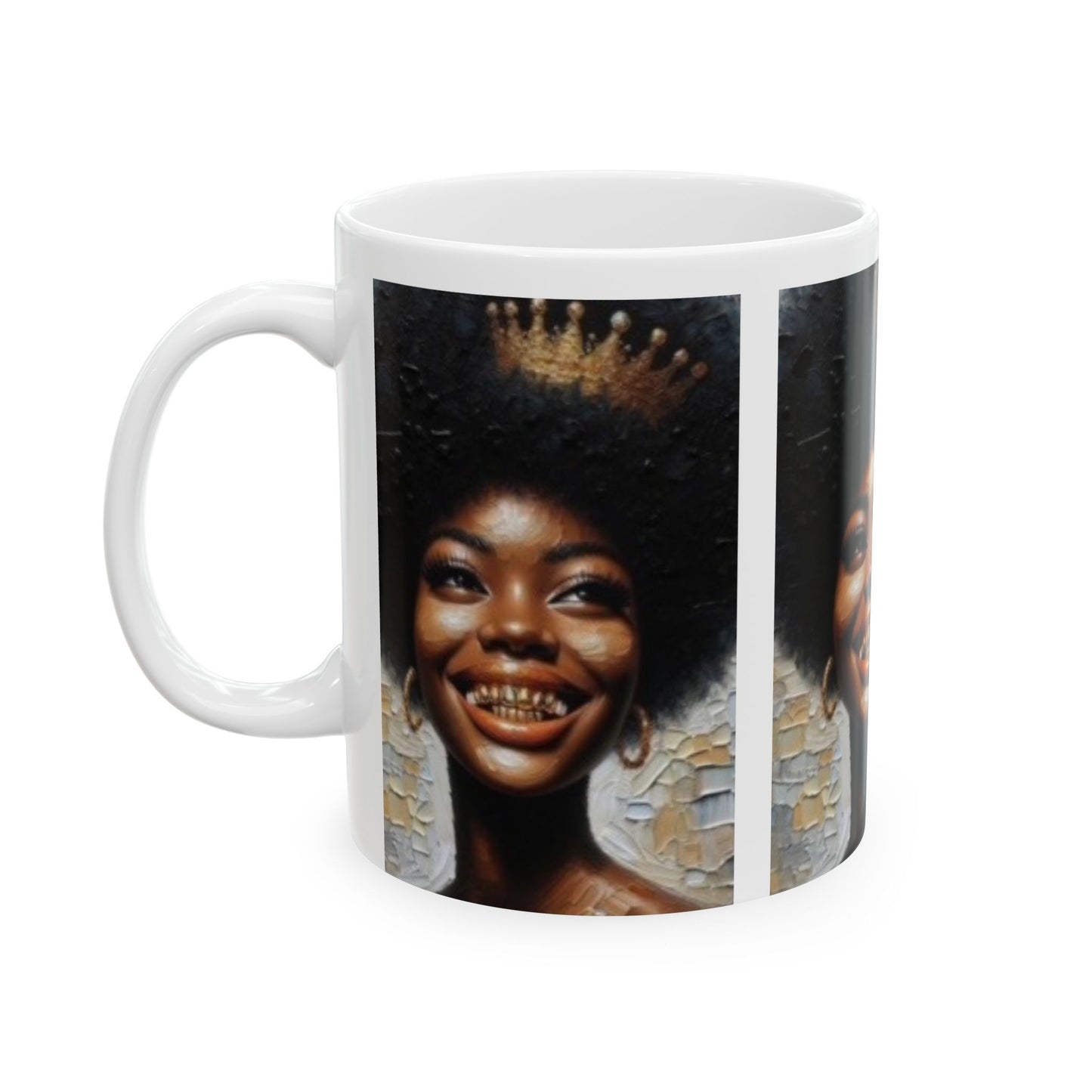 Queenie Gold | Modern Art | Grill Art Ceramic Mug, 11oz