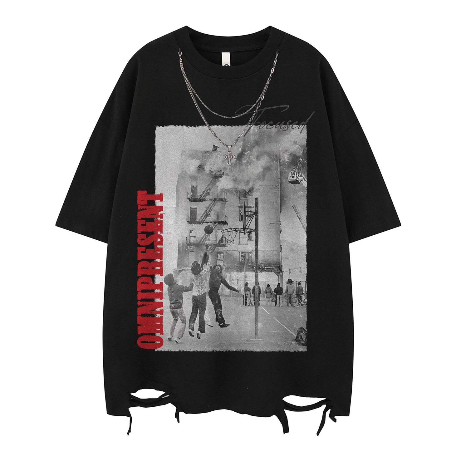 Basketball Boy Graphic T-Shirt for Men – Retro Streetwear Oversized Tee for Hoopers | Casual Summer Loose Fit Cotton Top | Basketball Player Style Graphic Shirt Basketball Boy  Decorated Design Short Sleeve T-Shirt Men's Street Loose Casual Top