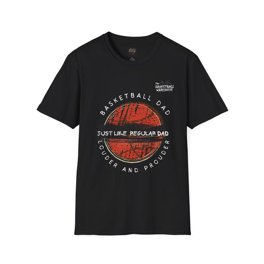 Basketball Dad Louder Prouder Basketball Warehouse Unisex Softstyle T-Shirt - Sporty and Stylish Cotton Tee for Fans