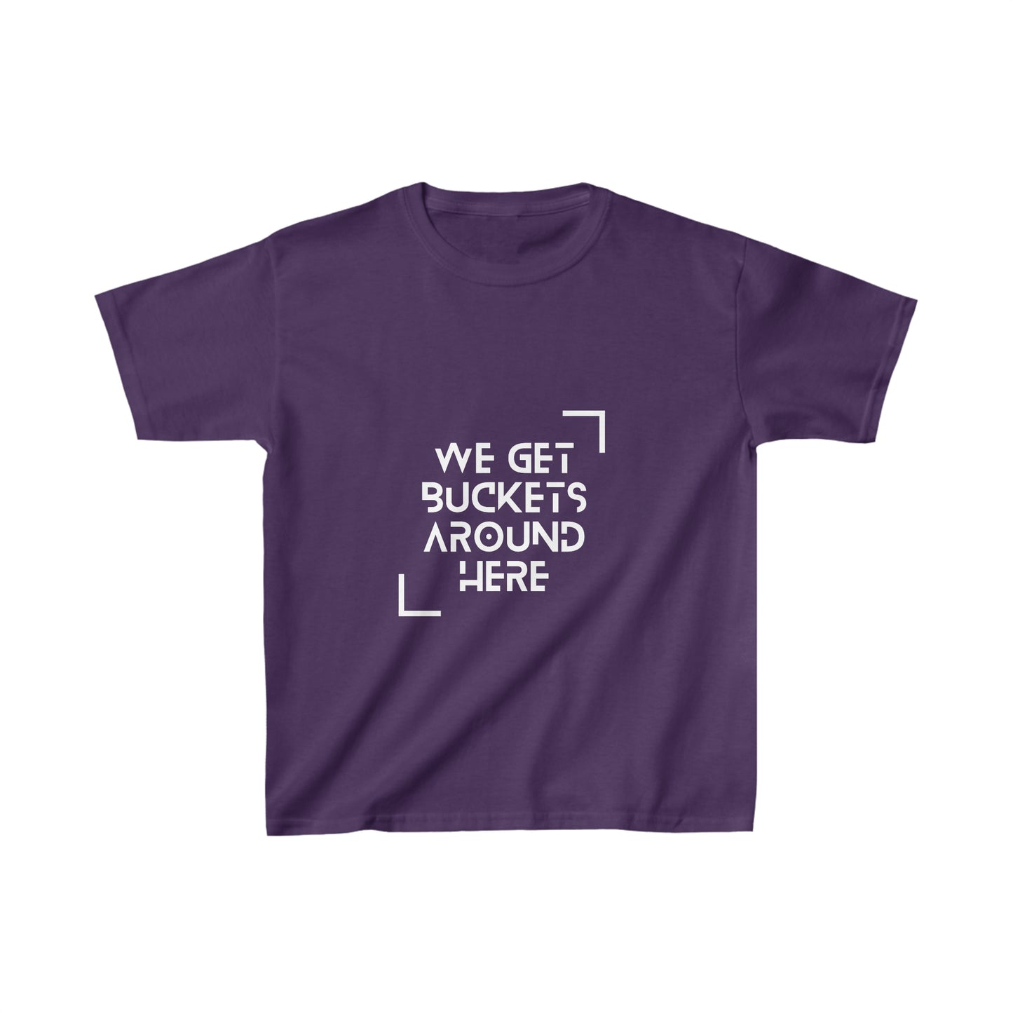 We Get Buckets Around Here | Basketball Shirt for Girls and Boys | Youth Kids Basketball Shirt | Sports Shirt Basketball Shirt | Casual or Sports Shirt for Kids