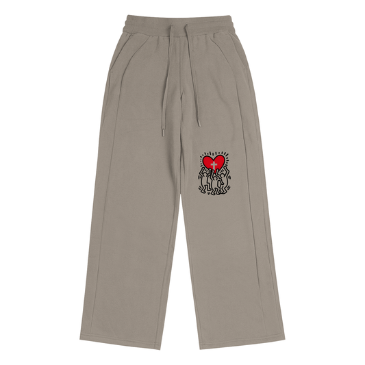 Heart Above Inspired by Artistry of RH Straight-Leg Sweatpants for Women – Casual & Sporty Mid-Waist Lounge Pants