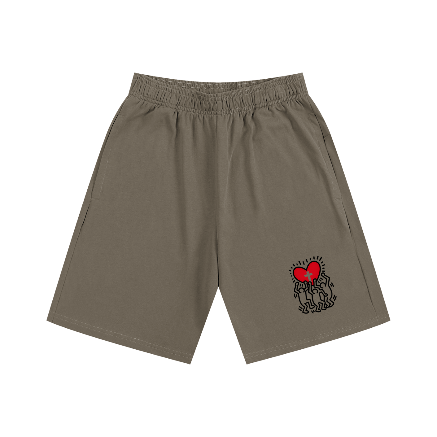 Hearts Above Inspired by Artistry of RH Essential Heavyweight Cotton Shorts