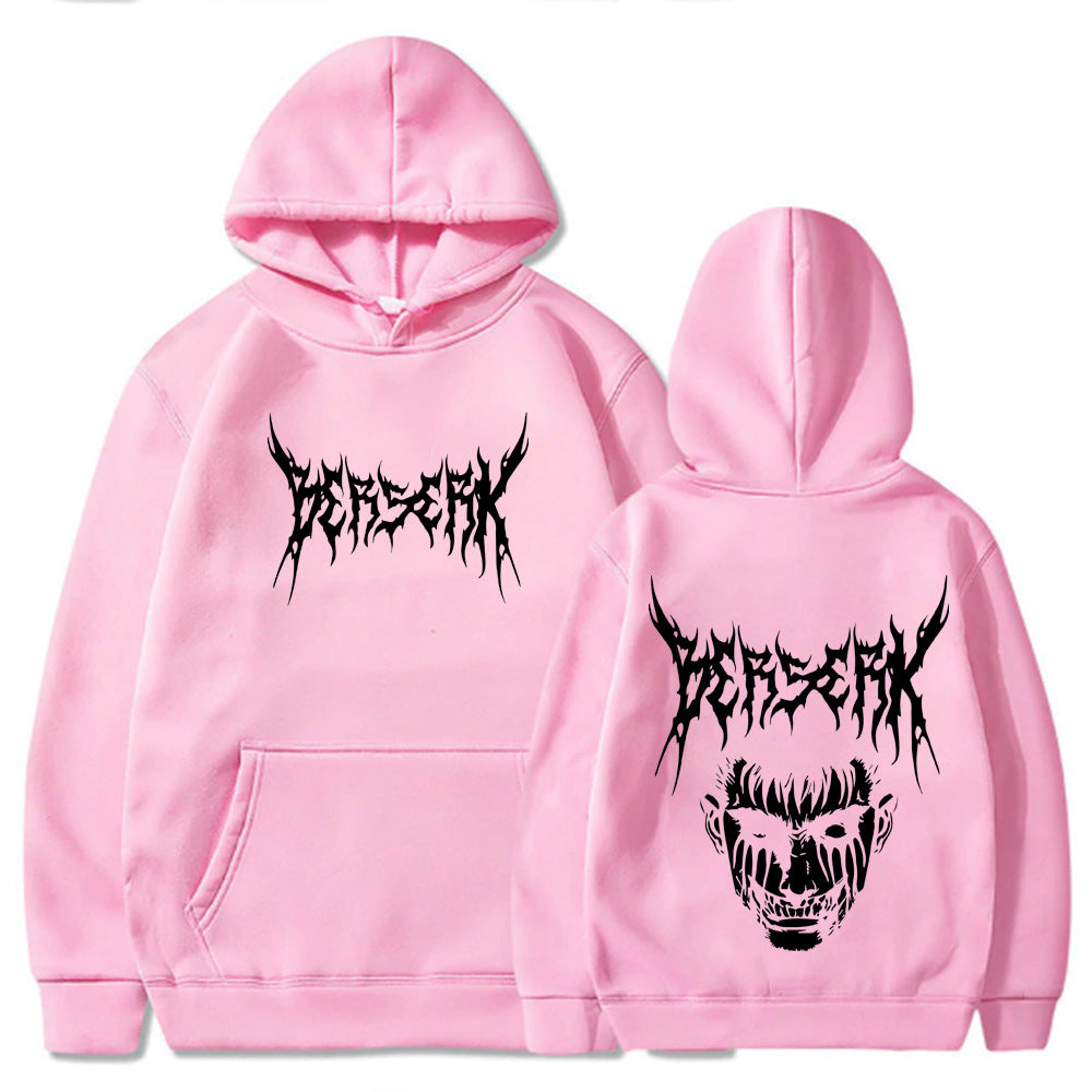 Dark Gothic Harajuku Graphic Hoodie – Anime-Inspired Streetwear Sweatshirt Anime Hooded Sweatshirt Hoodie