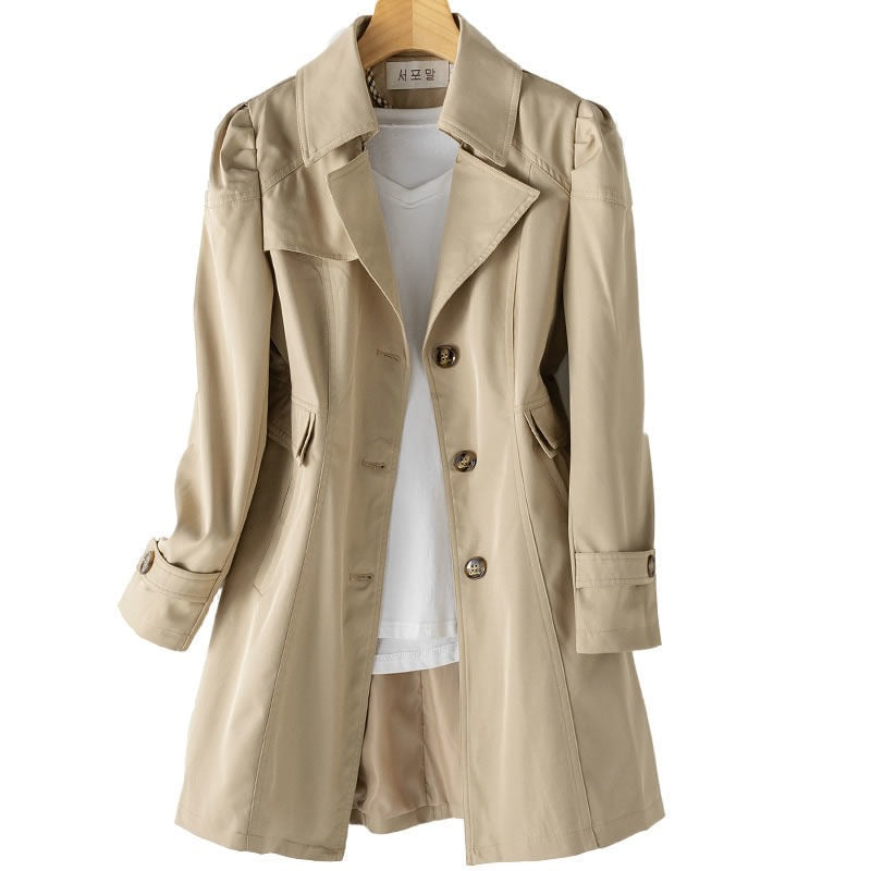Autumn trench coat for women, slim fit Trendy TikTok viral  jacket, spring and autumn oversized versatile top for women