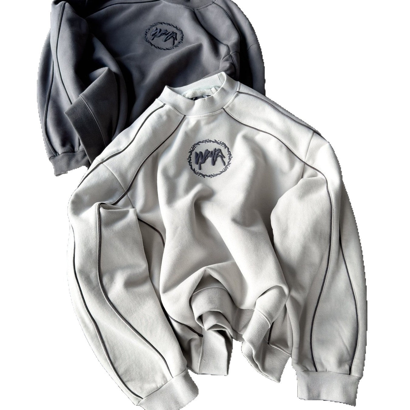 Oversized Embroidered Logo Hoodie – Modern Streetwear Pullover  Embroidered letter patchwork loose hoodie