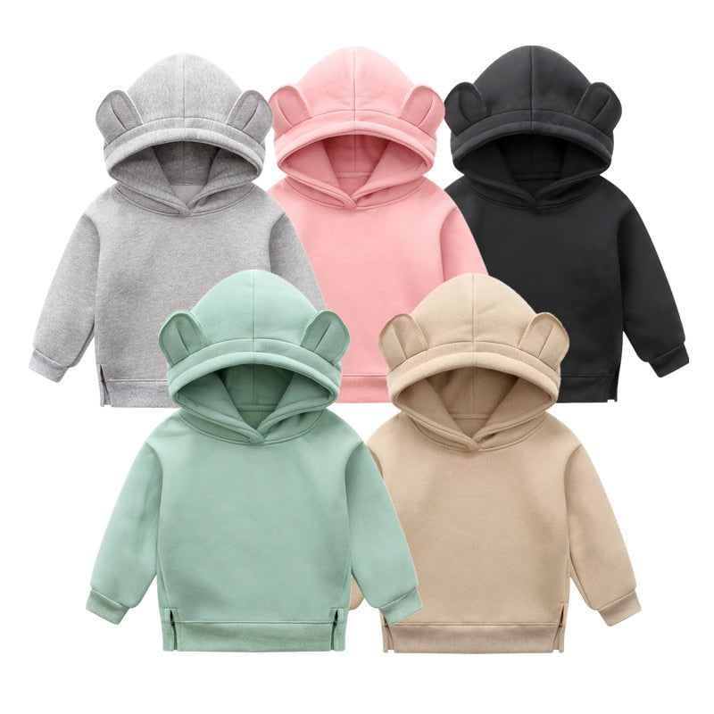 Trendy Unisex Baby Boys Girls Clothes Winter Spring Cute Hoodies Korean kids Hoodie Thicken Fleece Sweatshirt Children's clothing, Orangemom