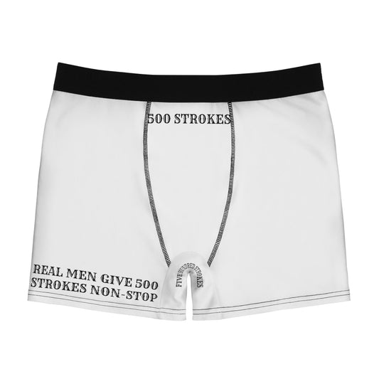 500 STROKES, Real Men Give 500 Strokes, Men's Boxer Briefs, Adult 500 Strokes - Mighty Lifestyle