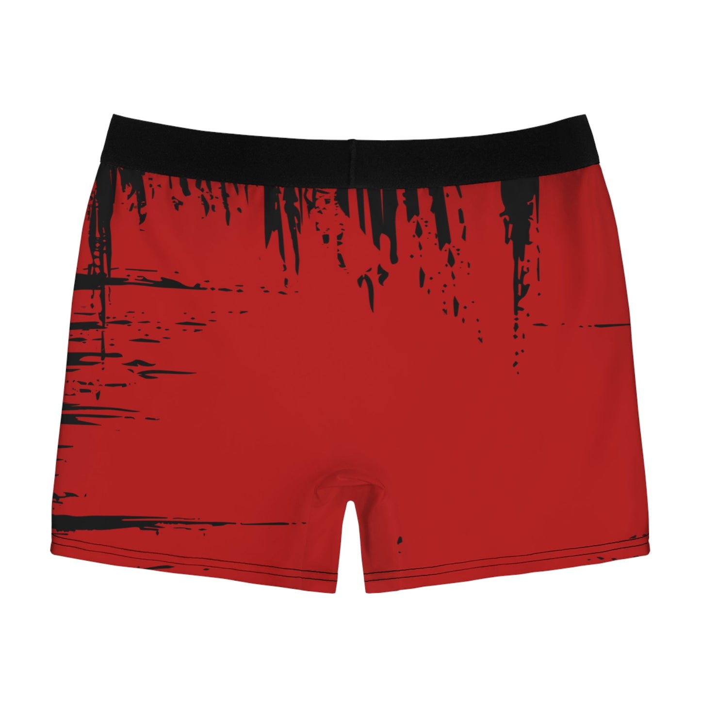 500 Strokes, Real Men Give 500 Strokes Underwear in Printed Splash Red BlackMen's Boxer Briefs - Mighty Lifestyle