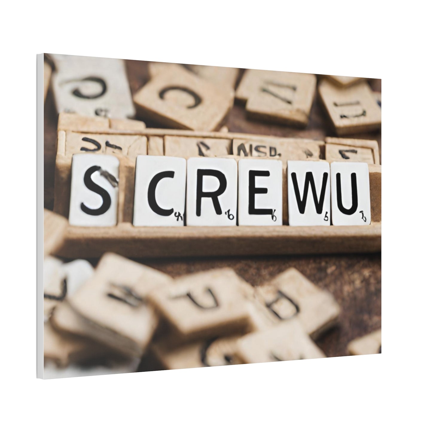 Screw U | Funny Canvas Art | Wall Art | Wall Decor | Office Art | Canvas Stretched, 1.5''