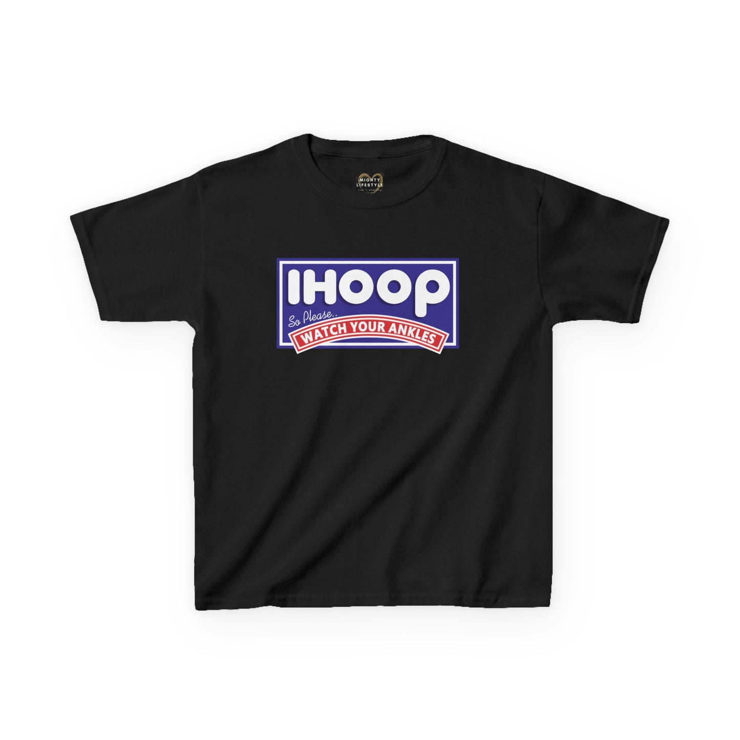 BW IHOOP Basketball Shirt for Kids| IHoop So Please Watch Your Ankles Youth Kids Basketball Shirt | Sports  Shirt | Casual or Sports Shirt for Kids