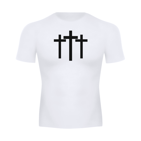 Three Crosses Triple Cross Faith Based Sports Tshirt Performance T-shirt