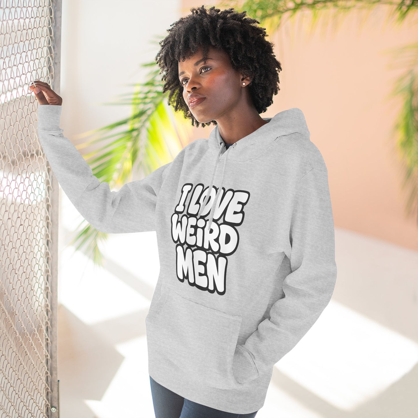 I Love Weird Men Hoodie – Funny Marriage Quote Hoodie, Cozy Three-Panel Fleece Pullover 
I Love Weird Men I Married One Hoodie — Three-Panel Fleece