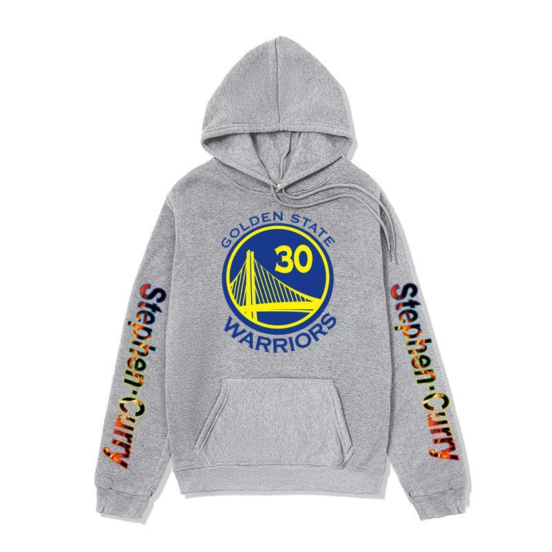 Men's NBA Golden State Warriors Basketball Sweatshirt Stephen Curry Printed Hoodie Loose Fit