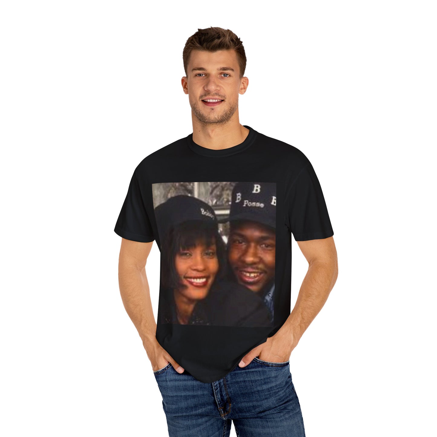 Whitney and Bobby, Bobby and Whitney, Love Story, Hip Hop Love, Unisex Garment-Dyed T-shirt