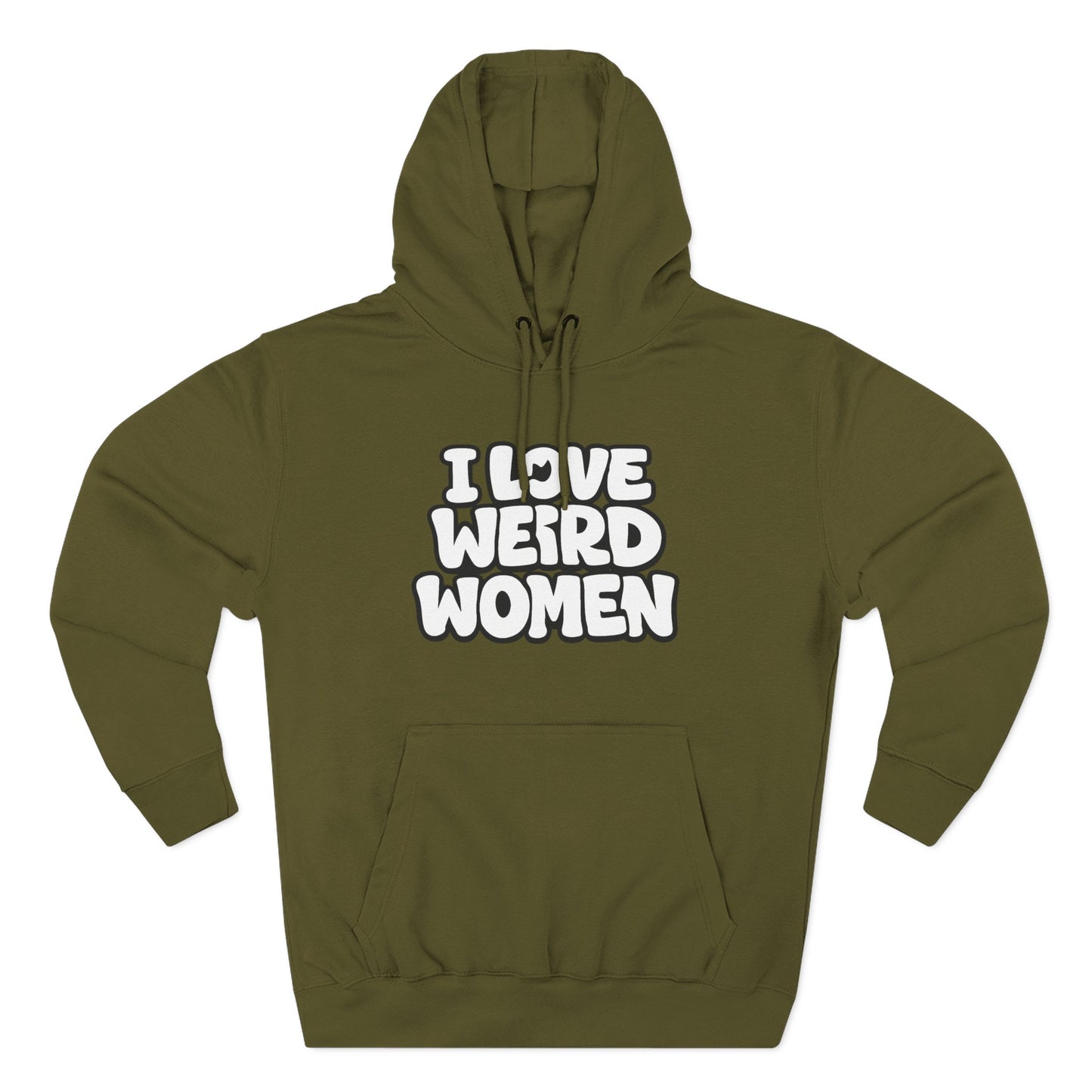 I Love Weird Women Hoodie – Funny Marriage Quote Pullover Cozy Fleece Graphic Hoodie Hoodie - "I Love Weird Women" / "I Married One" Graphic Pullover