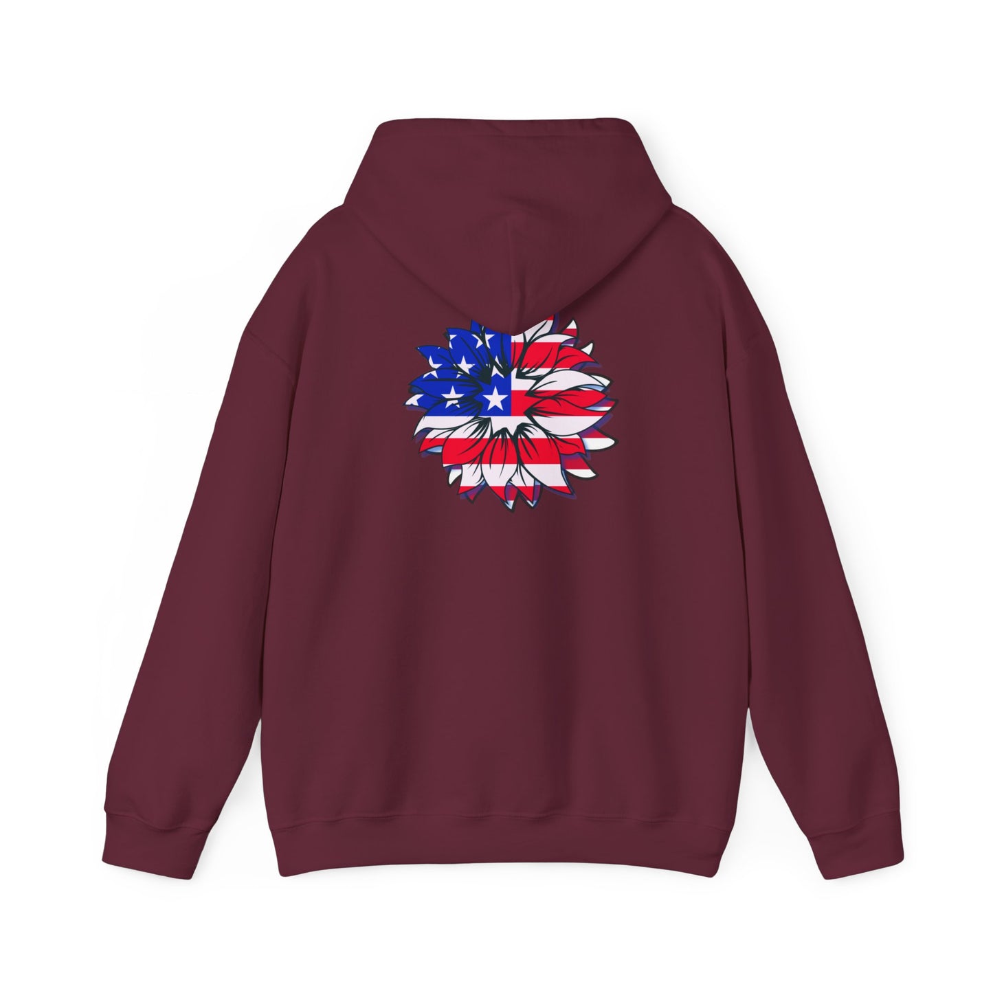 SUNFLOWER US FLAG hoodie, Hoodie for patriots, Gift for American Pride