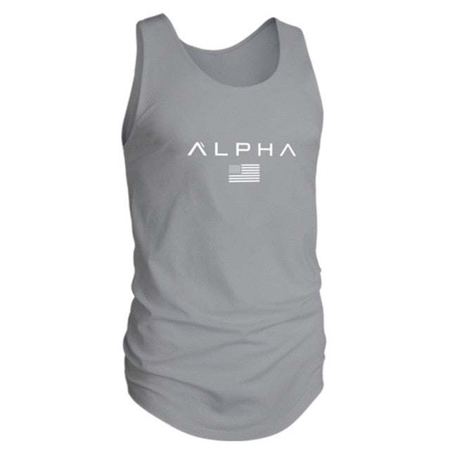 Mighty Lifestyle Alpha Gym Tank | Vest bodybuilding clothing and fitness men undershirt tank tops tops golds men undershirt